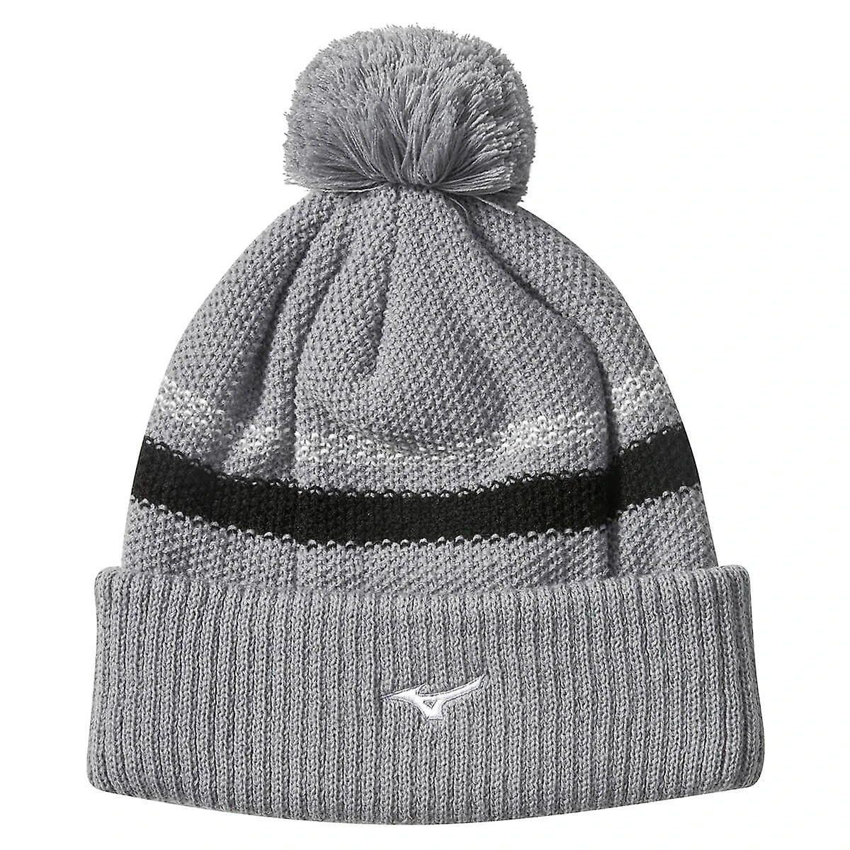 Mizuno Breath Thermo Pom Pom Beanies Grey 3 Mizuno Breath Thermo Pom Pom Beanies Grey