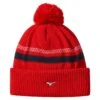 Mizuno Breath Thermo Pom Pom Beanies Red 1 Mizuno Breath Thermo Pom Pom Beanies Red -Gofl Club Store 183788335 max