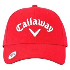 CALLAWAY STITCH MAGNET BALL MARKER CAP- RED -Gofl Club Store CA22H0309005 2 L