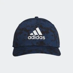 Adidas Gents Tour Camo Print Hat Crew Navy