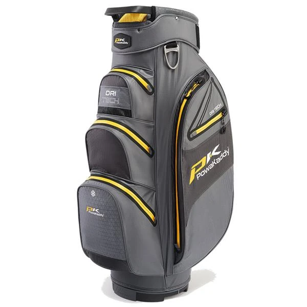 PowaKaddy Dri-Tech Cart Bag Gunmetal Yellow 22 3 PowaKaddy Dri-Tech Cart Bag Gunmetal Yellow 22