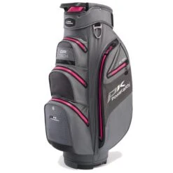 PowaKaddy Dri-Tech Cart Bag Gunmetal Hot Pink 22