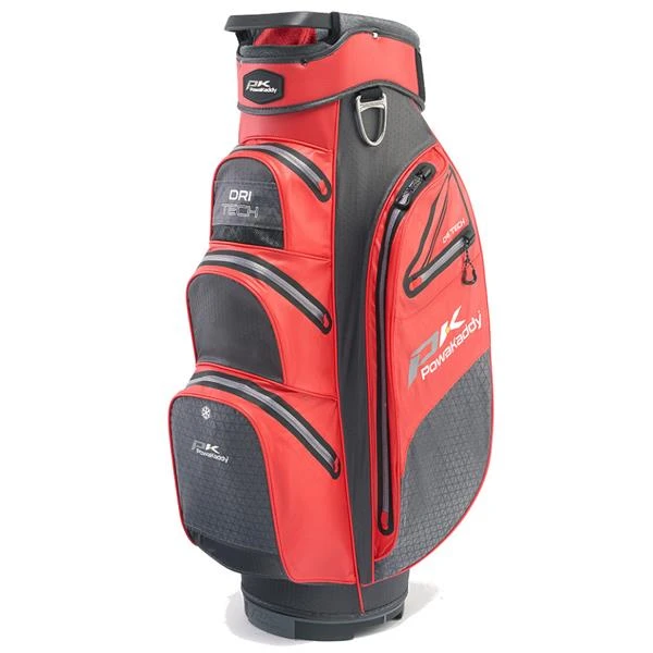 PowaKaddy Dri-Tech Cart Bag Gunmetal Red 22 3 PowaKaddy Dri-Tech Cart Bag Gunmetal Red 22