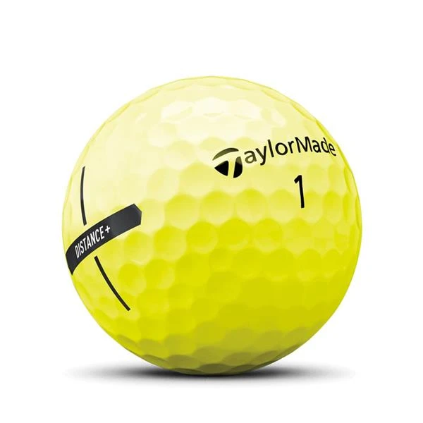TaylorMade Distance + Golf Balls Dozen Yellow 4 TaylorMade Distance + Golf Balls Dozen Yellow - Image 2