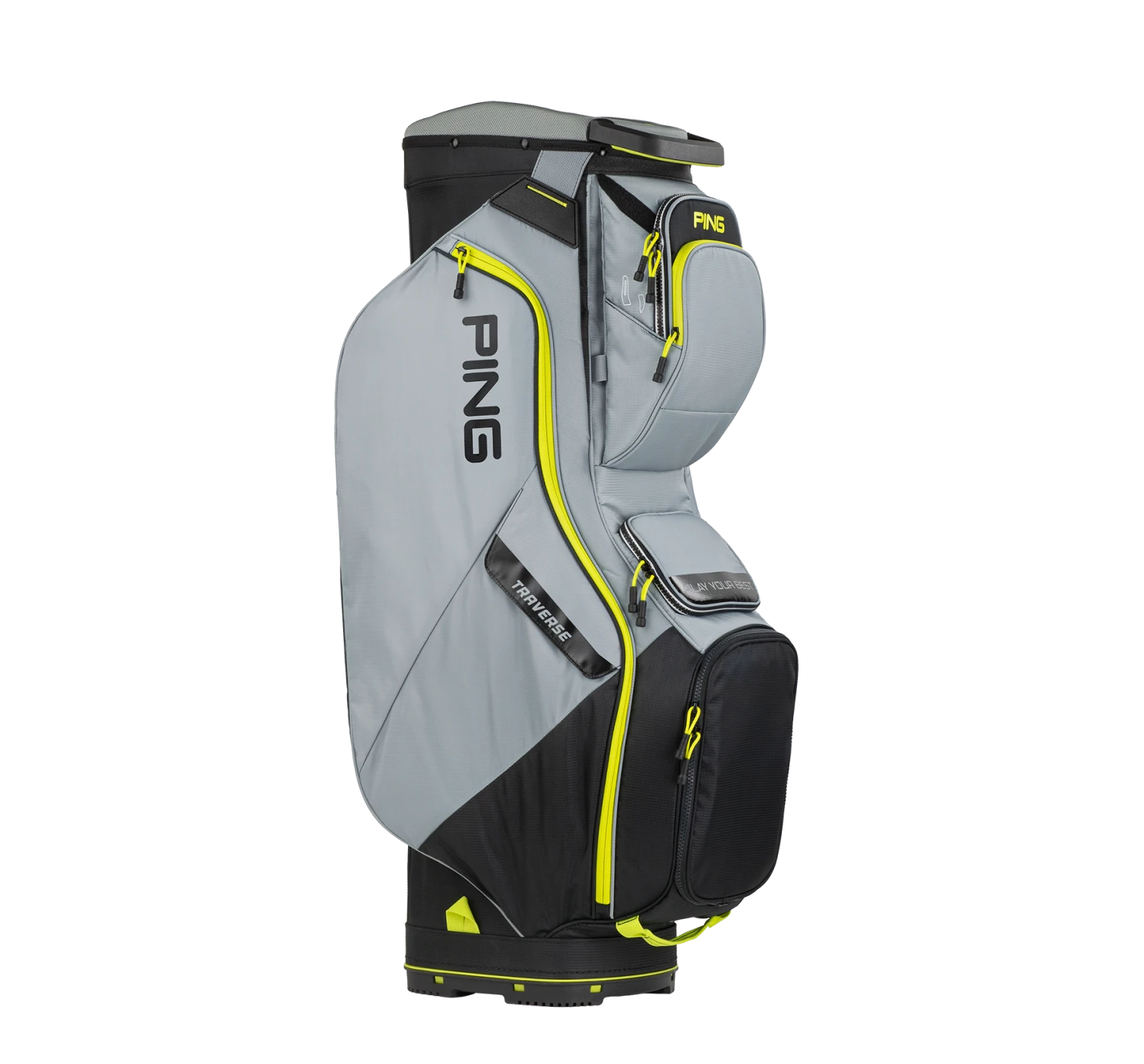 Ping PING Traverse Golf Cart Bag Black/Iron/Neon Yellow 3 Ping PING Traverse Golf Cart Bag Black/Iron/Neon Yellow