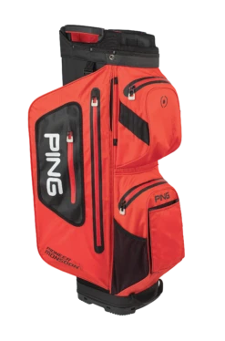 PING PIONEER 201 MONSOON WATERPROOF GOLF CART BAG SCARLET/BLACK