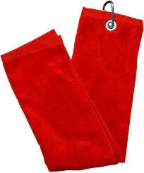 Longridge Blank Luxury 3 Fold Golf Towel -Red 3 Longridge Blank Luxury 3 Fold Golf Towel -Red