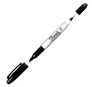 Longridge SHARPIE TWIN TIP MARKER BLACK 3 Longridge SHARPIE TWIN TIP MARKER BLACK