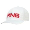 Ping Classic Lite Golf Cap White/Red 2 Ping Classic Lite Golf Cap White/Red -Gofl Club Store ping classic lite golf cap 35980 03 2 1