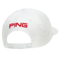 Ping Classic Lite Golf Cap White/Red -Gofl Club Store ping classic lite golf cap back view 35980 03 2 1